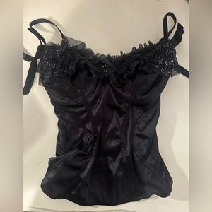 Vintage Victoria Secret Sexy Little Thing Ruffled Satin Corset